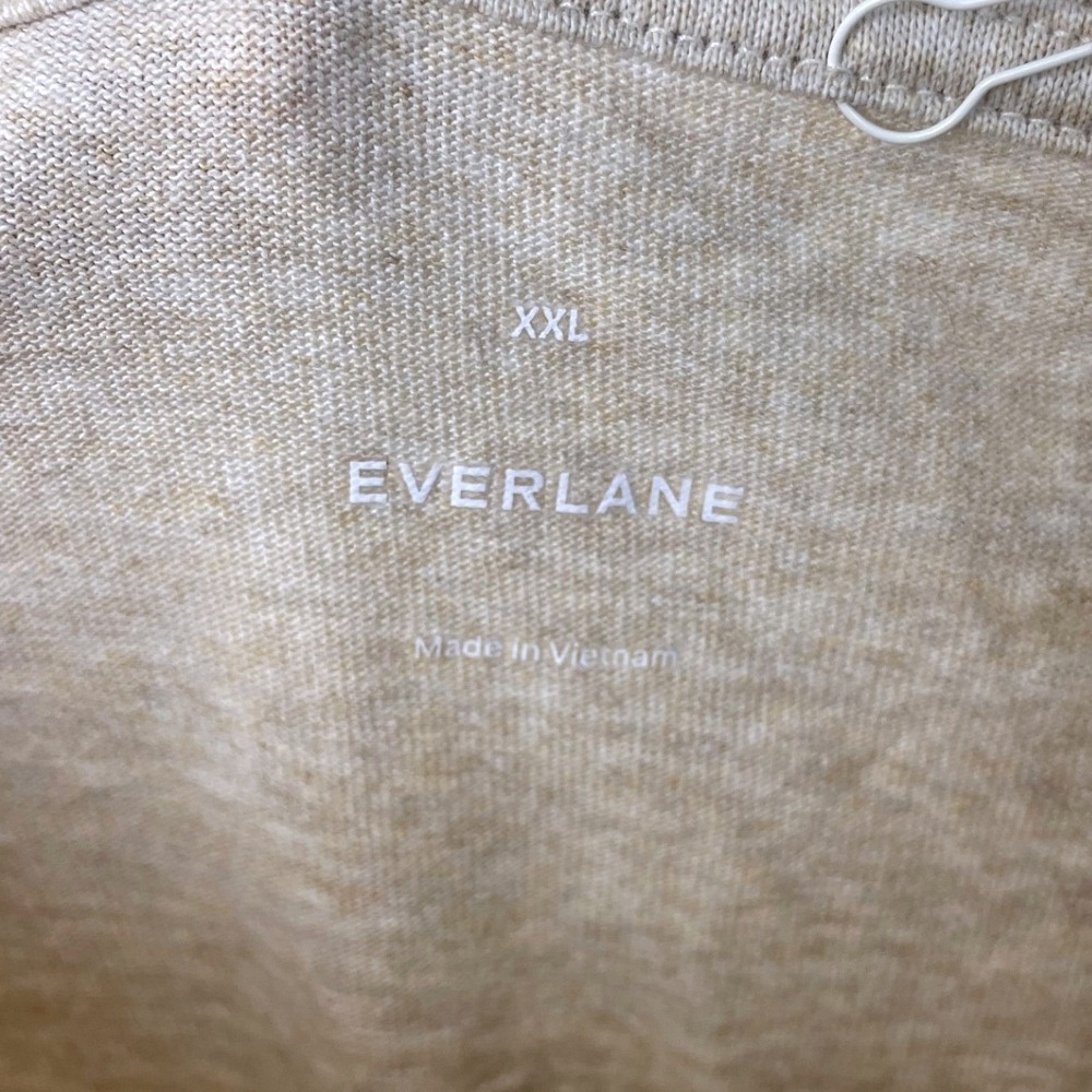 NWT Everlane Men Premium Heavy Weight Crew Neck Tee Cream XXL 2XL Cotton t-shirt - Picture 2 of 7